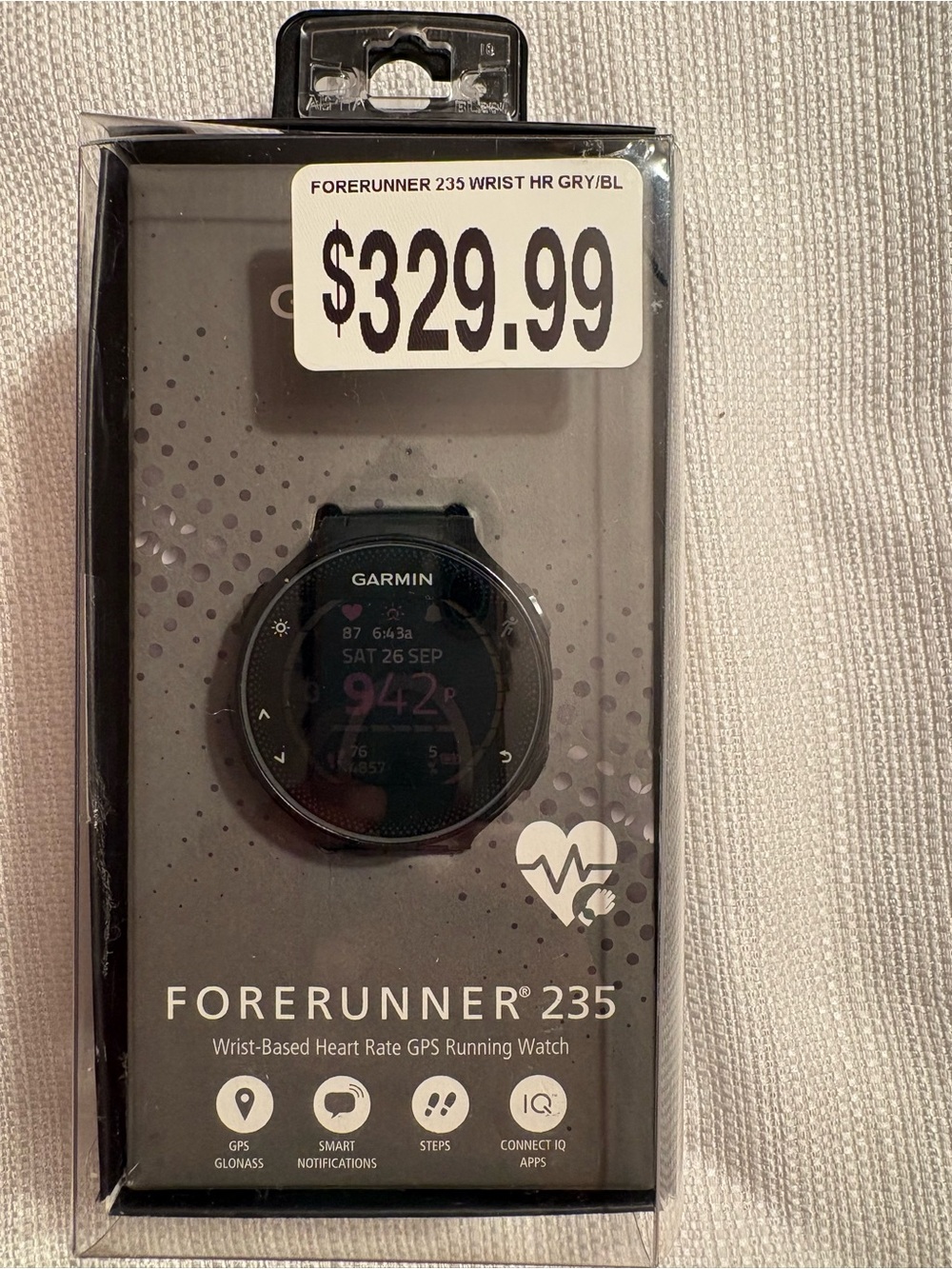 garmin Forerunner 235 GPS Running Watch — Gray/Black